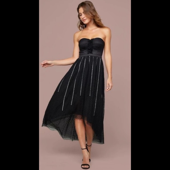 LAST ONE! bebe CRYSTAL BURST TULLE DRESS - Picture 3 of 10